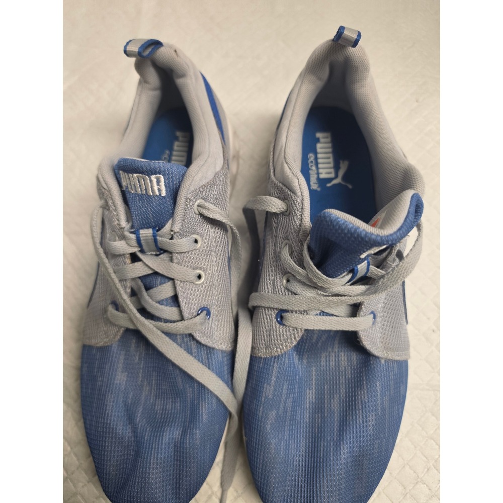 Puma Carson Runner Mens Grey Blue Mesh Athletic Sneakers 188052-04 Size 11